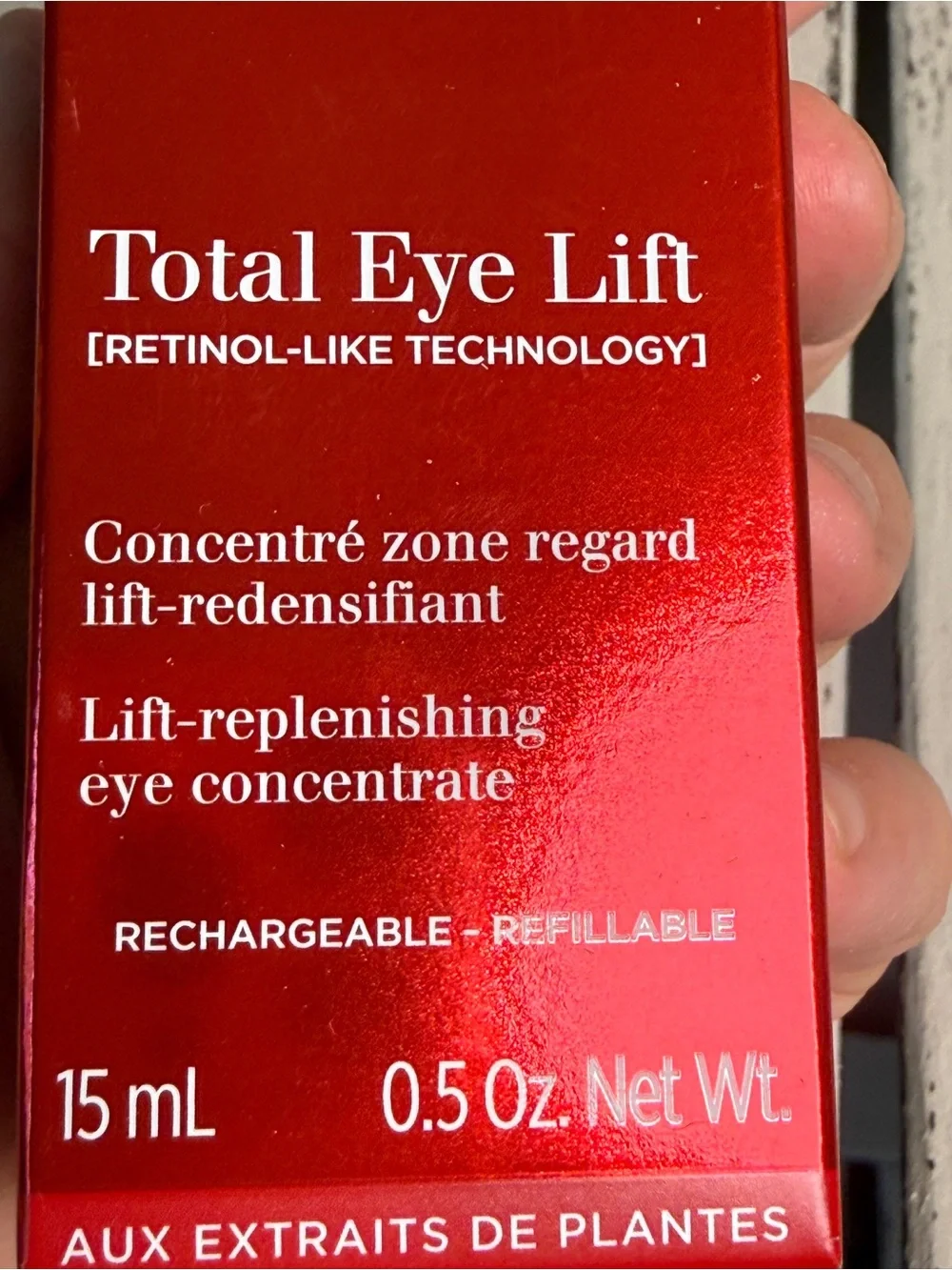 NWOT Clarins Total Eye Lift Refill – 0.5 oz – NEW Refill Cartridge